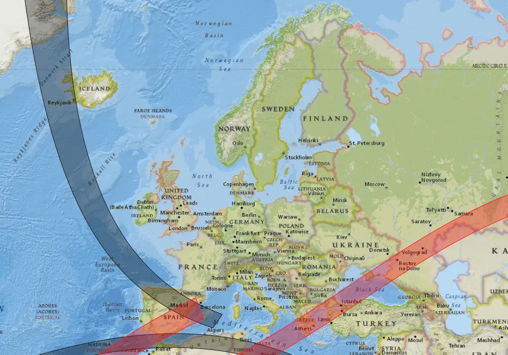 European eclipses 2021-2030