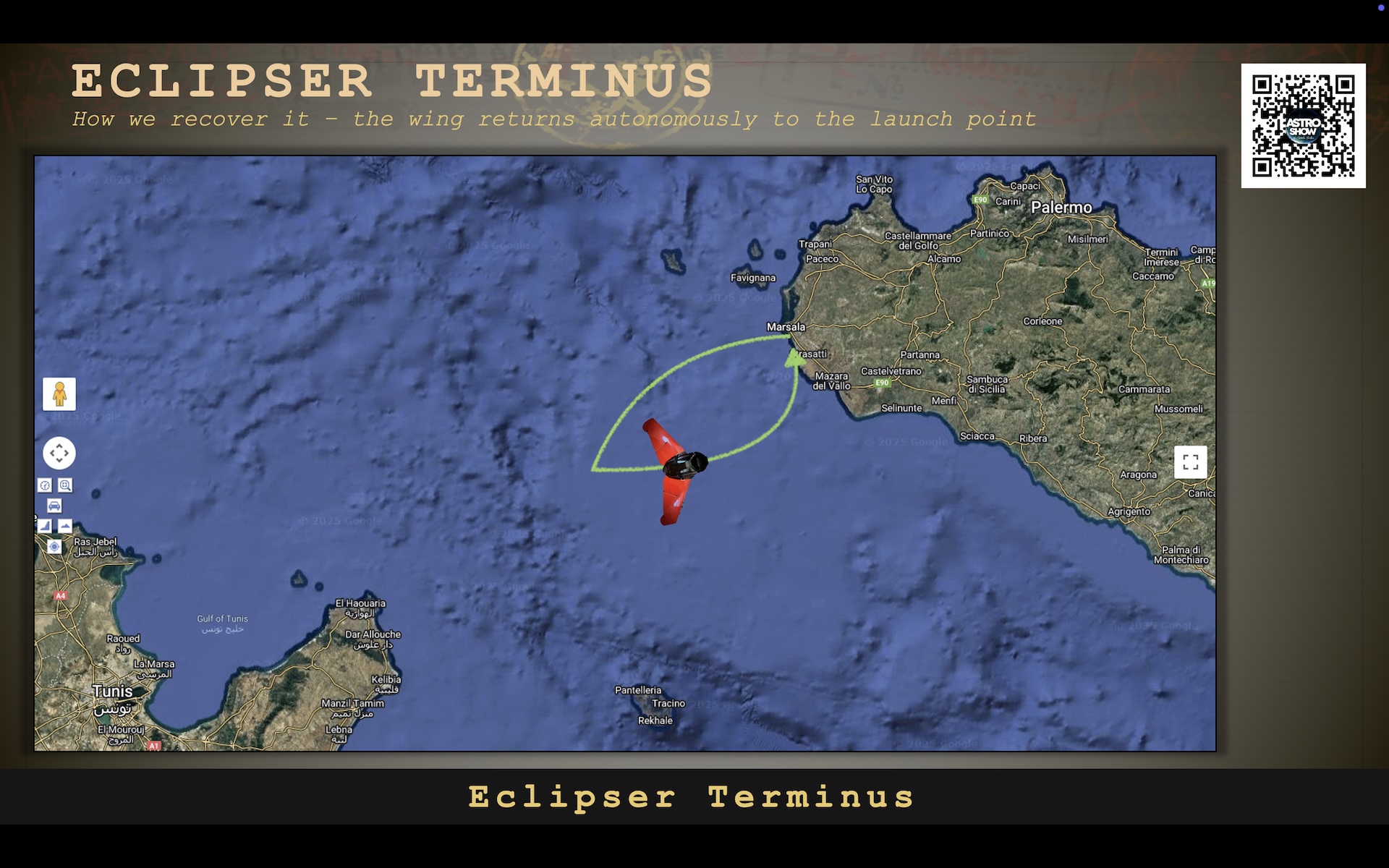 Solar Eclipser Terminus gliding wing Mediterranean Sea