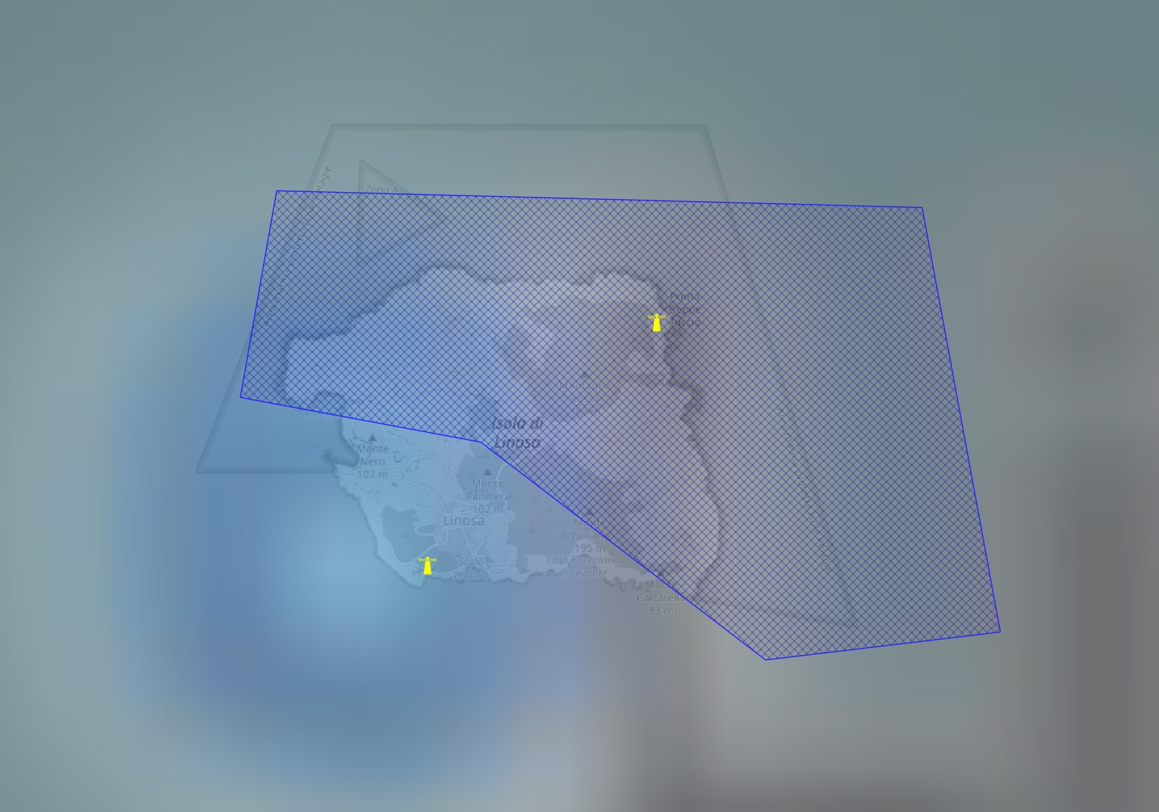 Light pollution Linosa north total solar eclipse below the horizon 2026