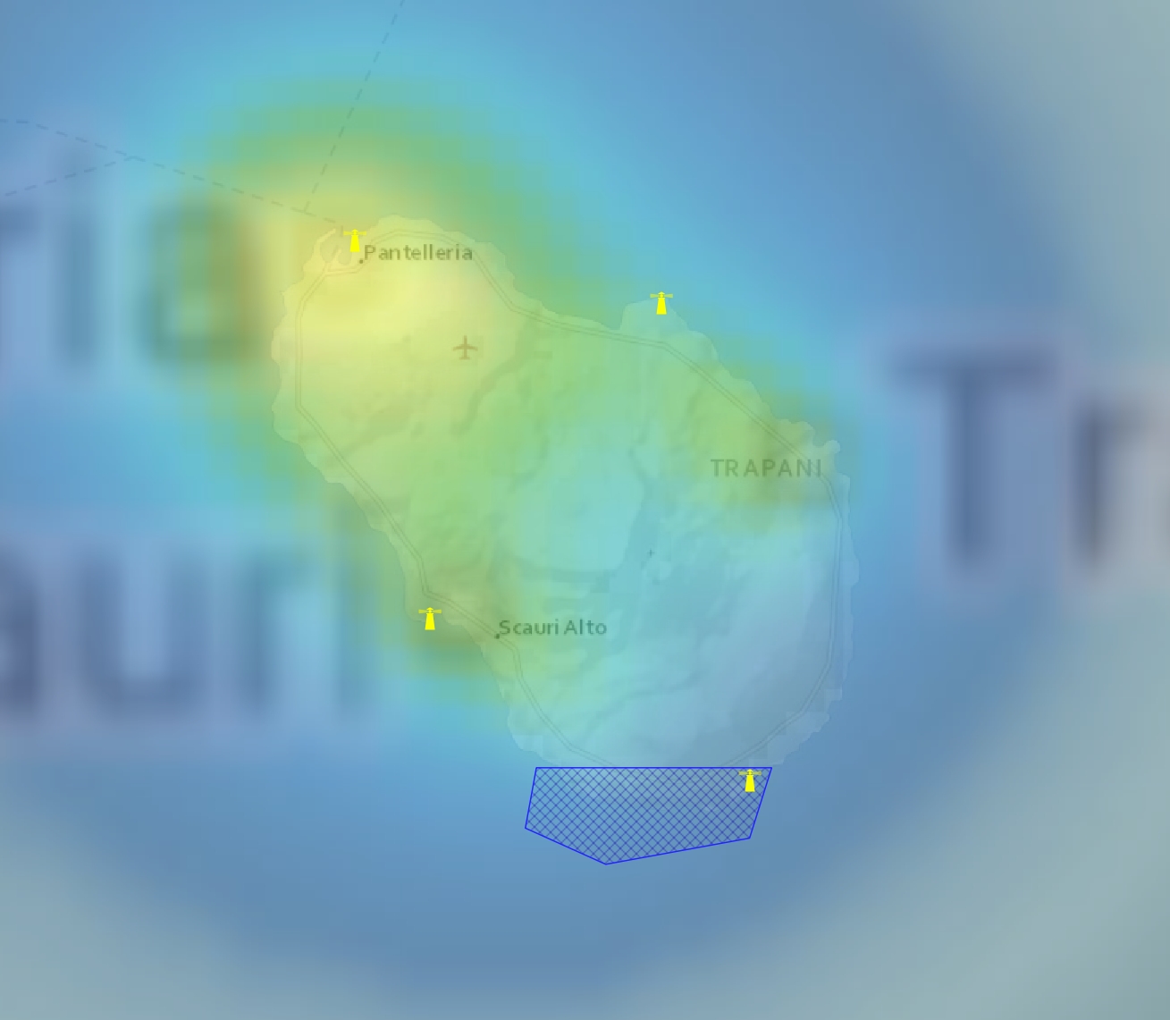 Light pollution Pantelleria north total solar eclipse below the horizon 2026