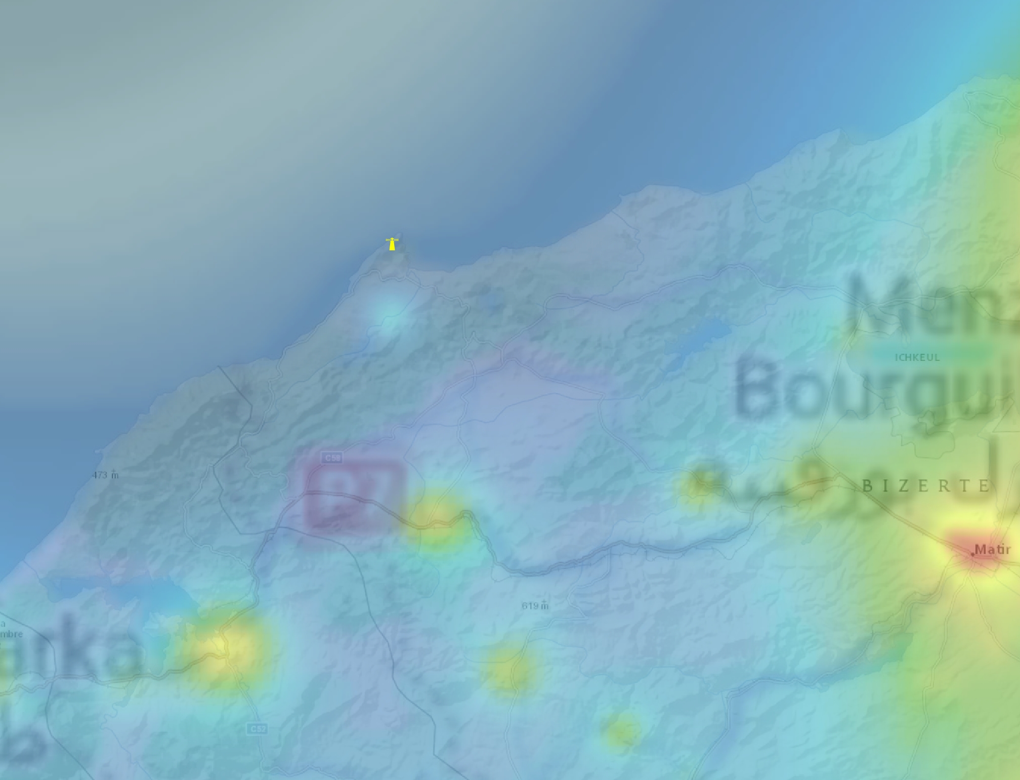 Light pollution Tunisia north total solar eclipse below the horizon 2026