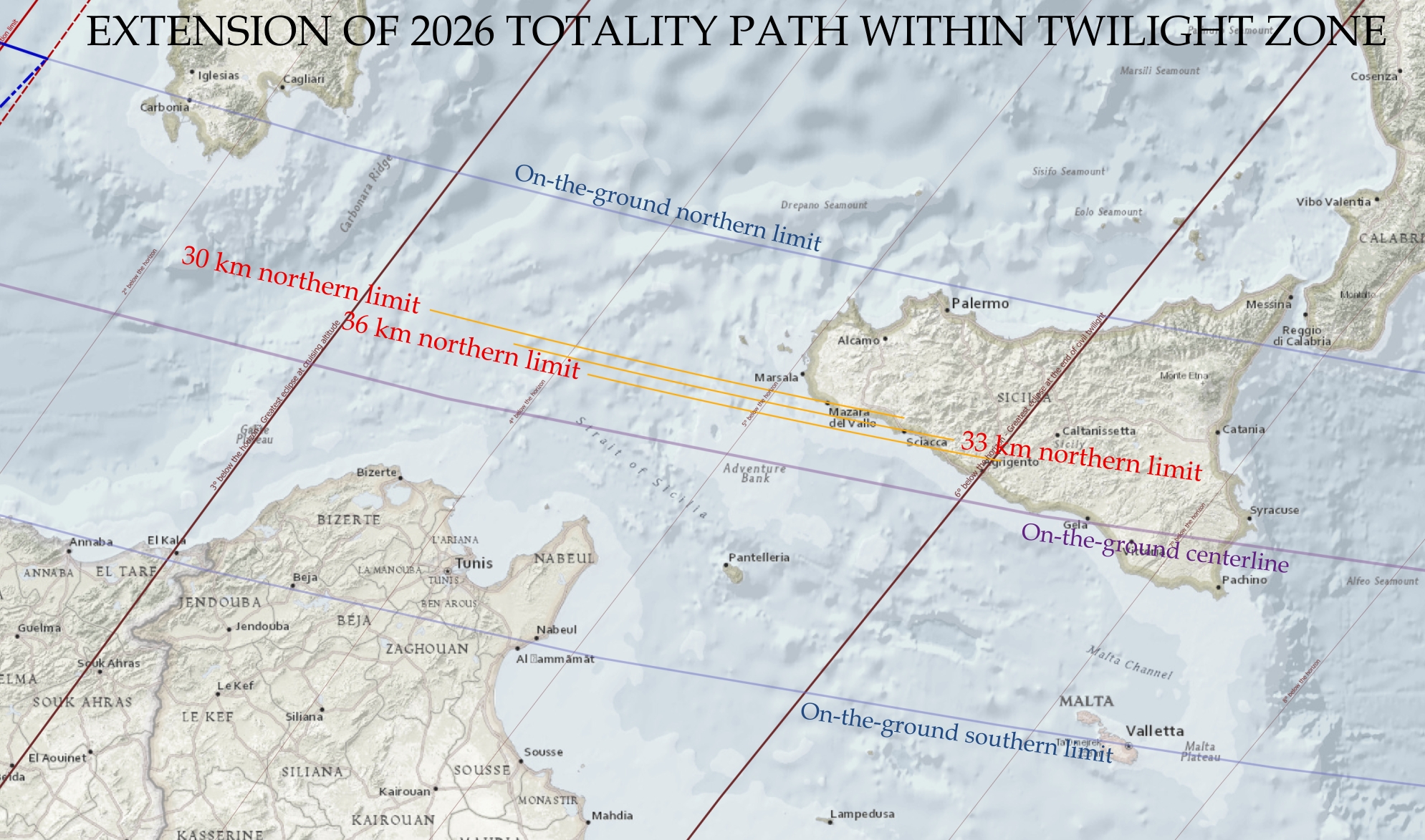 2026 totality extension vs altitude