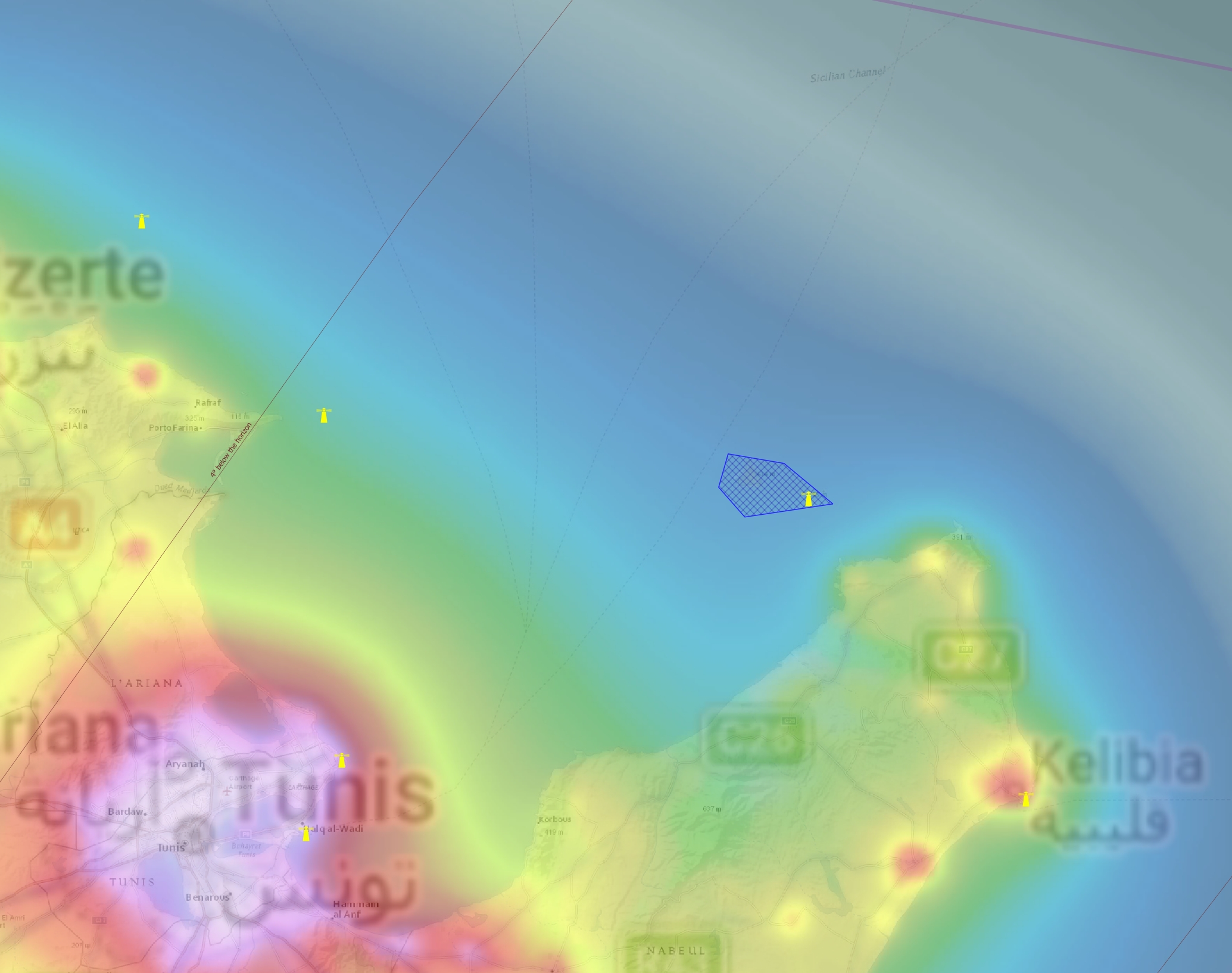 Light pollution Tunisia north total solar eclipse below the horizon 20262