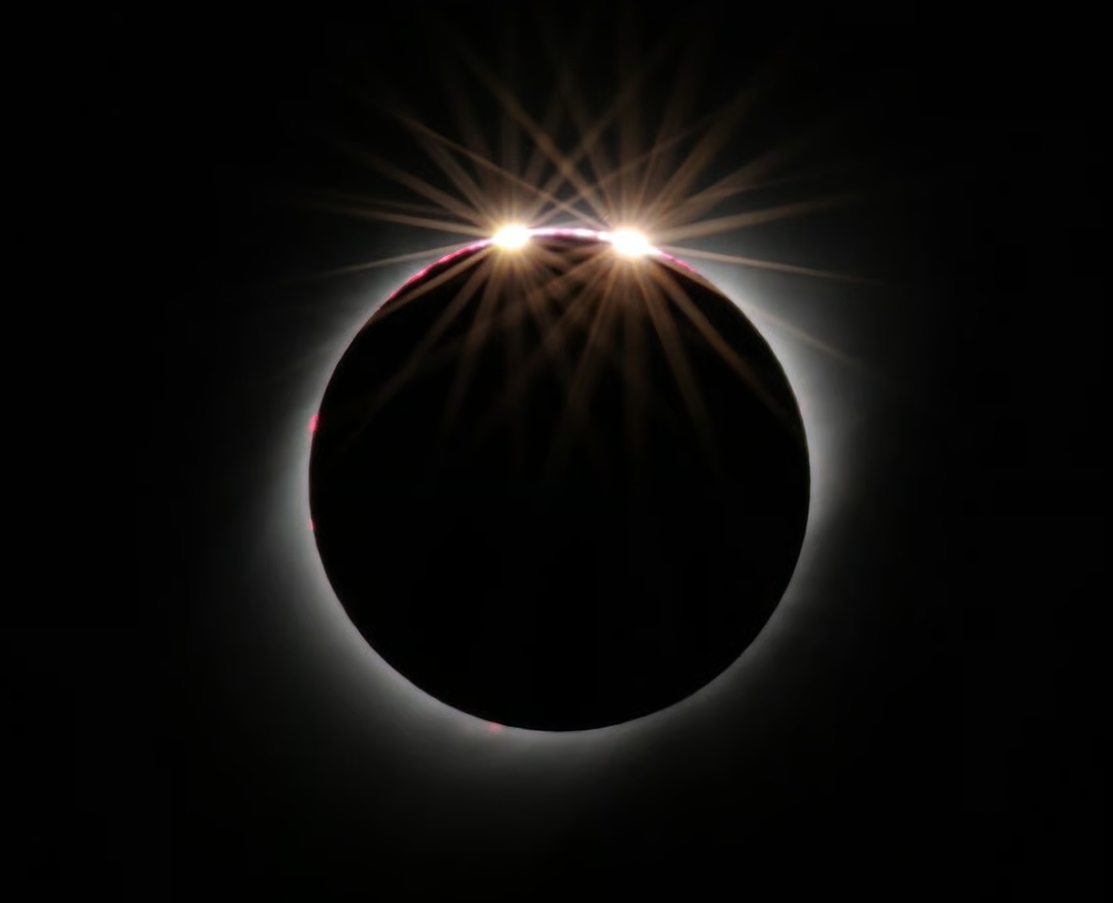 Double Diamond ring photography ephemeris